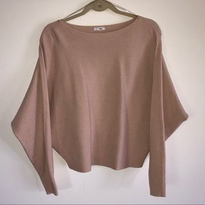 Knitted dusty rose coloured crop sweater
